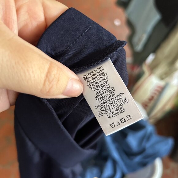 Susan Graver Slinky Knit Skort Womens Large Navy Pull On Elastic Waist - Picture 5 of 5